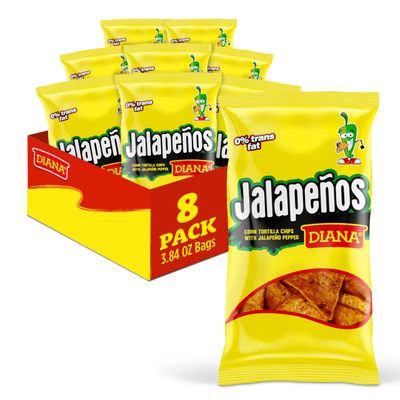 Diana Jalape os Tortilla Chips, 3.84 Oz (Pack of 8)