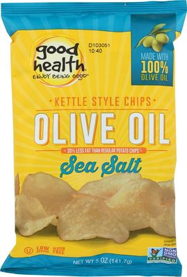 Good Health Natural Foods - Olive Oil Kettle Chips Sea Salt - 5 oz.Pack of 2
