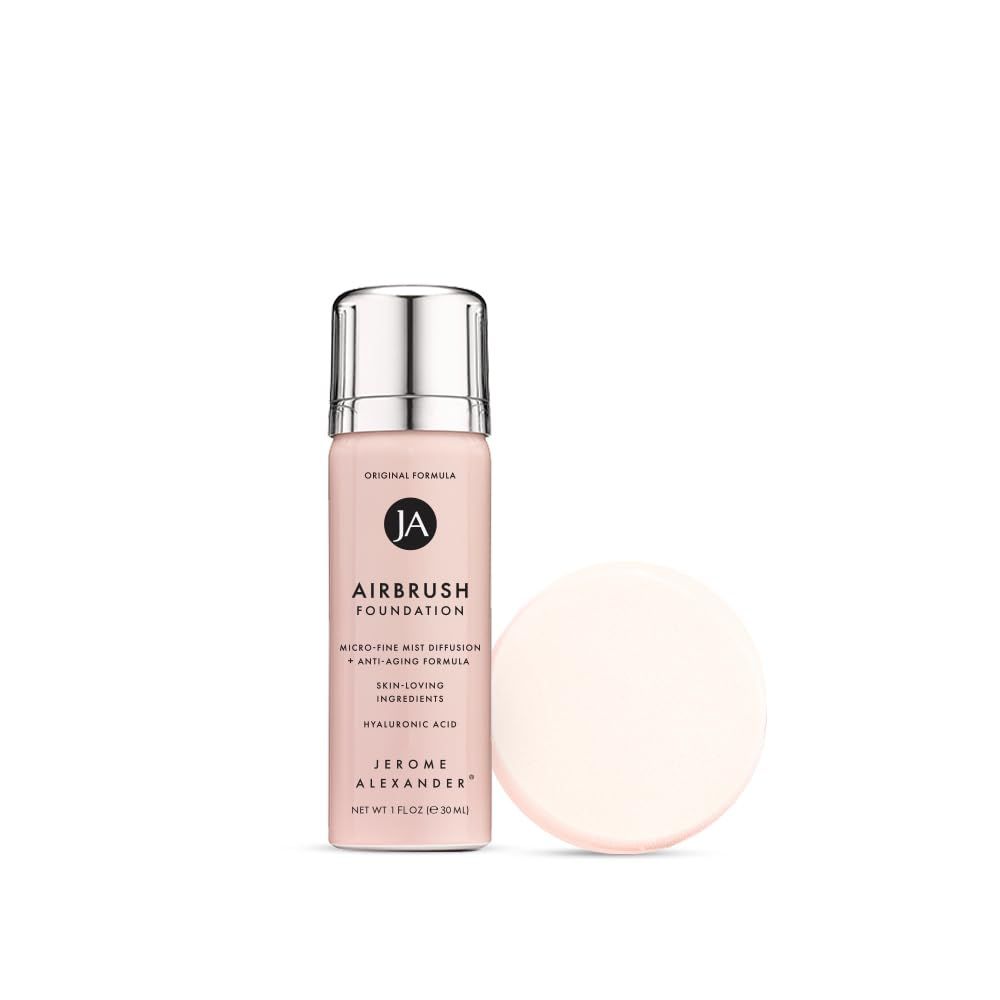 MagicMinerals AirBrush Foundation by Jerome Alexander, Mini Travel Size 1FL Oz, Easy Application Spray Makeup with Anti-aging Ingredients for Smooth Radiant Skin - Warm Beige