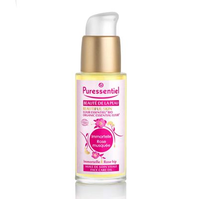 Puressentiel Organic Elixir Face Care Oil - Smoothing and Reshaping Face Serum with Essential Oils - Naturally Derived for Healthy, Glowing Skin - Leaves Skin Replenished and Rejuvenated - 1 oz