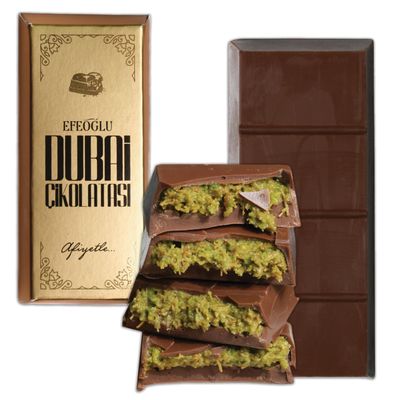 Dubai Chocolate Bar with Pistachio, 3.5 Oz Handmade Viral Dubai Chocolate Crispy Shredded Knafeh with Rich Pistachio Luxury Bar with Crispy Kunafa Premium Sweet with Knafeh