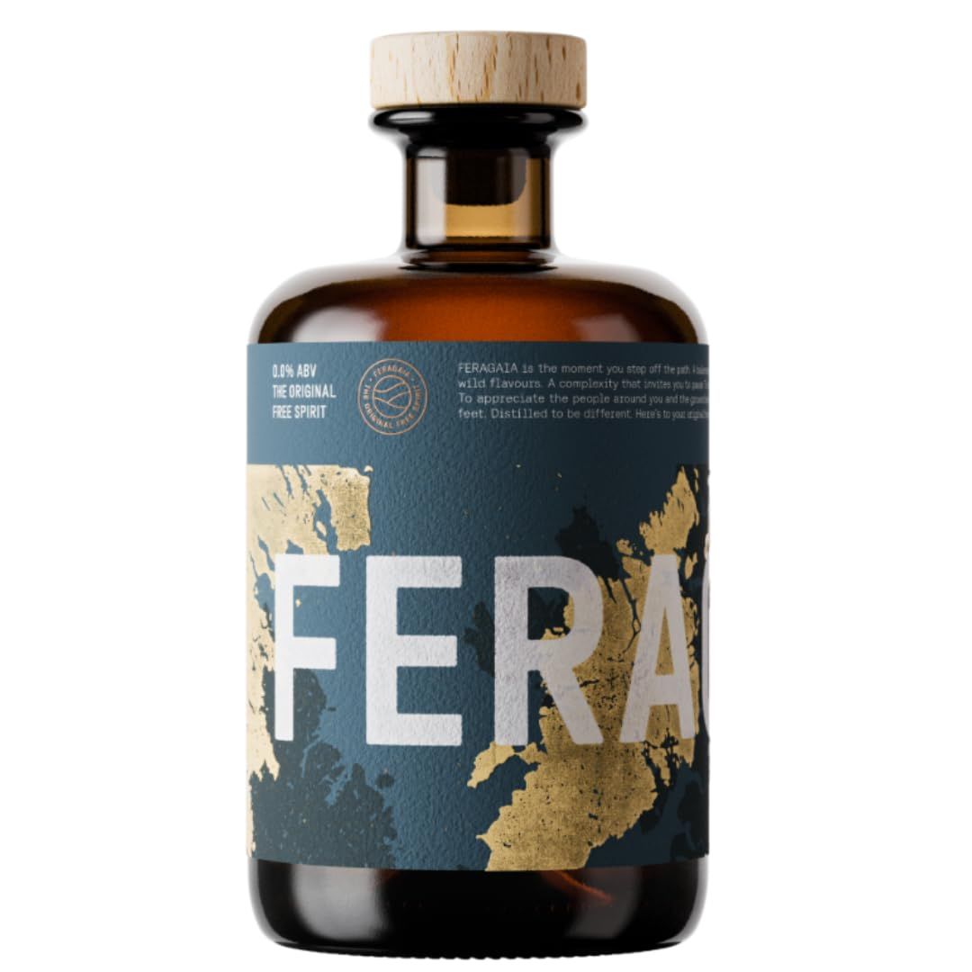 Feragaia - 0.0 ABV The Original Free Spirit 700ml 23.6 oz, - Handcrafted in Scotland, Distilled Non-Alcoholic Spirit - Refreshing Depth of Flavor - Zero Sugar, Low in Calories - Gluten Free Vegan