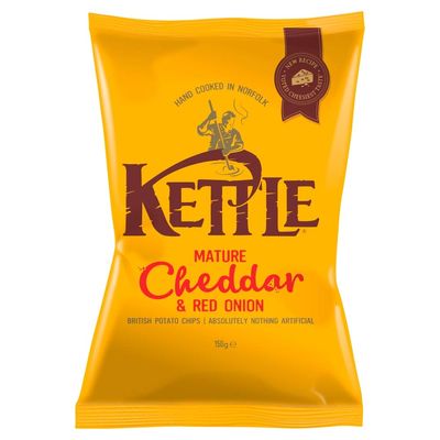 Kettle Chips Mature Cheddar Red Onion, 150g