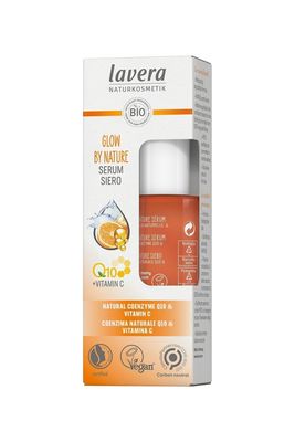 lavera Glow by Nature Serum - Face Serum with Q10 Vitamin C for a Radiant Complexion - Moisturizing Facial Serum - Anti Wrinkle Serum - PETA Certified - Vegan - Made in Germany - 1 Fl Oz