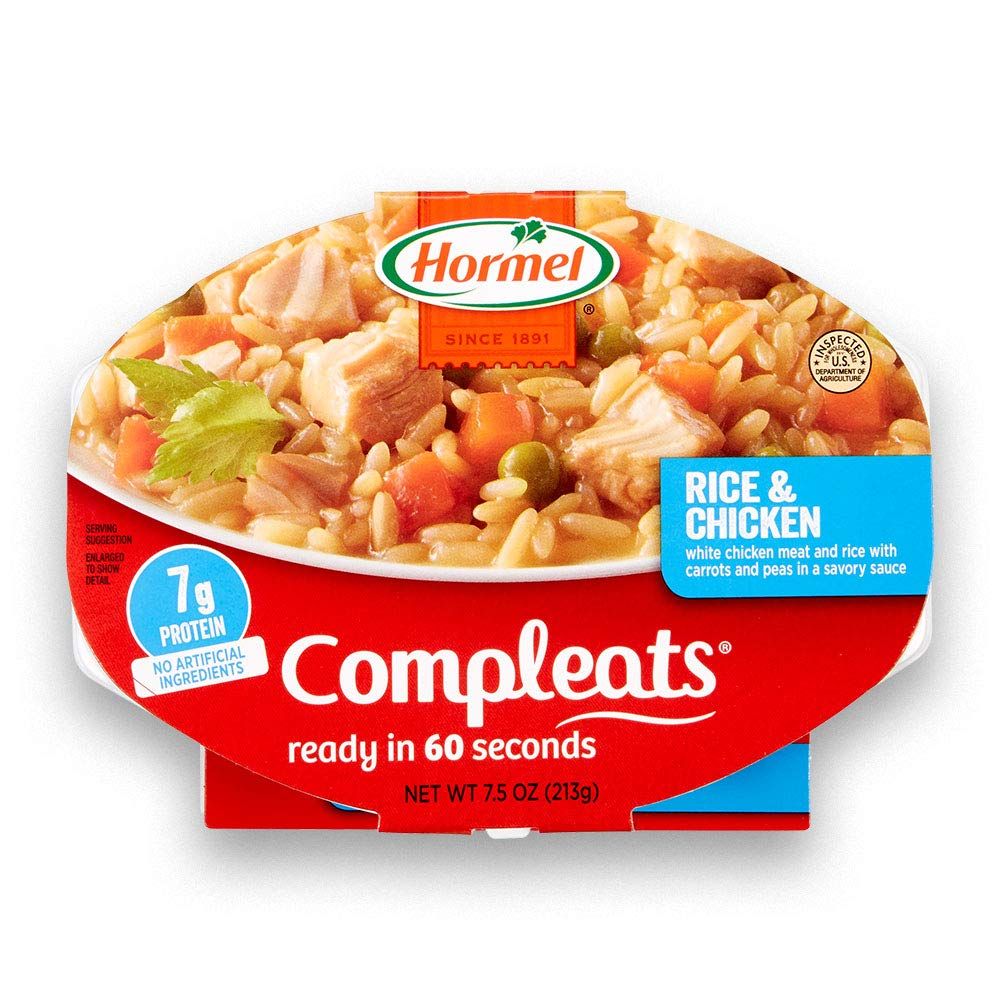 HORMEL COMPLEATS Rice Chicken Microwave Tray, 7.5 Ounces (Pack of 7)