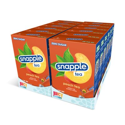 Juicy Mixes Snapple Tea - Sugar Free Delicious, Made with Natural Flavors (Peach, 72 Sticks)