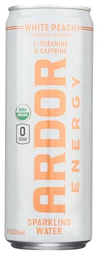 Ardor Organic Inc Water Sparking White Peach 12 FO