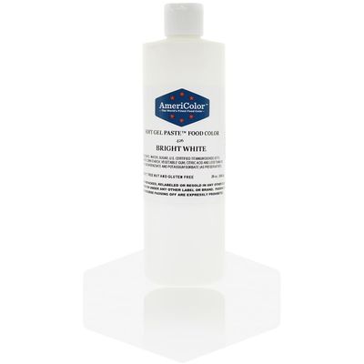 Food Coloring AmeriColor - Bright White Soft Gel Paste, 20 Ounce