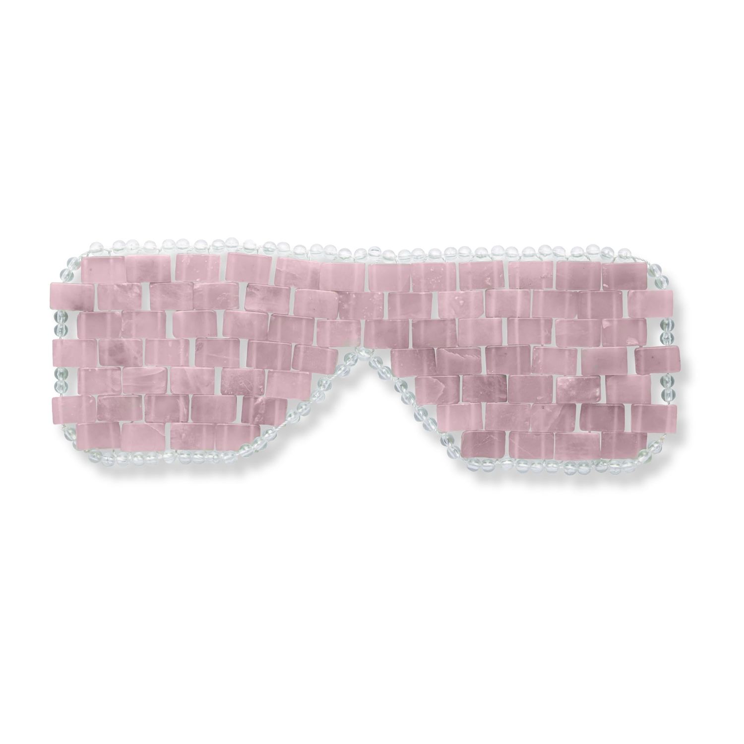 Alana Mitchell Rose Quartz Stone Eye Mask - Weighted Eye Mask to Eliminate Wrinkles, Puffiness, Irritation - Headache and Migraine Relief Mask - 100 Rose Quartz for Hot Cold Anti Aging Therapy