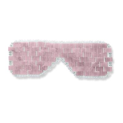 Alana Mitchell Rose Quartz Stone Eye Mask - Weighted Eye Mask to Eliminate Wrinkles, Puffiness, Irritation - Headache and Migraine Relief Mask - 100 Rose Quartz for Hot Cold Anti Aging Therapy