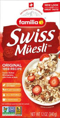 Familia Swiss Muesli Cereal, Original Recipe with Fruit and Nuts - Enjoy Hot, Cold or as Overnight Oats, 12 oz (Pack of 1)