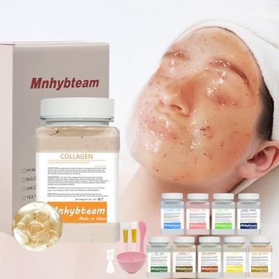 Mnhybteam Jelly Masks For Facials Professional (Pack of 1, Bulgarian Rose) (Pack of 1, Collagen)