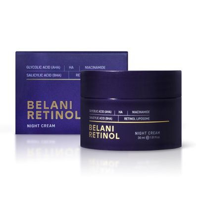 ABERA Belani Retinol Cream for Face, Melasma Treatment, Dark Spot Remover, Reduce Fine Lines, Anti-Wrinkle, Anti-Aging Neck and D collet , Night Cream For Women (1.01 Fl Oz)