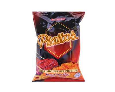 Jack&#39;n Jill Piattos Flavored Potato Crisps 3 Oz (Pack of 4) (Roadhouse Barbecue)