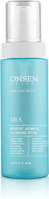 Onsen Secret Japanese Cleansing Milk Face Wash, Anti Aging Gentle Cleanser, Makeup Remover, Cleansing Milk for Sensitive Skin, All Natural, Purifying Organic, Non Foaming Facial Cleanser - 150 ml