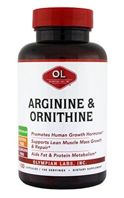 Olympian Labs Arginine, 500mg Ornithine, 250mg