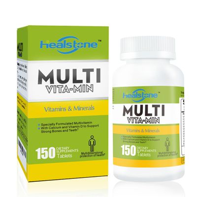 Adult MultivitaminMultimineral for Immune Health, Dietary Supplement for Energy, Brain, Eye Health with Vitamin A, C, D3, E, Calcium More, Gluten Free, 75-Days Supply, 150 Tablets