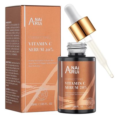 ANAIRUI Vitamin C Serum 20, with Hyaluronic Acid, Vitamin E, Increase Firmness, Reduce Fine Lines, Wrinkles,Dark Spots, Uneven Skin Tone 1FL. OZ
