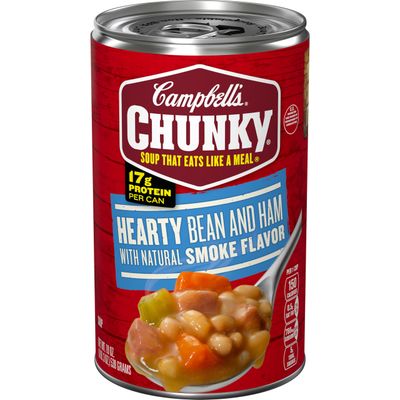 Campbell s Chunky Soup, Hearty Bean Soup With Ham, 19 Oz Can