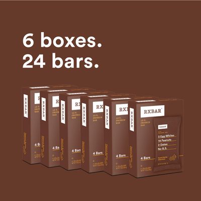 RXBAR Whole Food Protein Bar, Peanut Butter Chocolate (6 Boxes, 24 Bars)