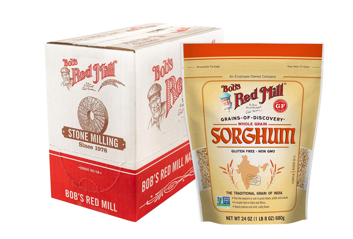 Bob&#39;s Red Mill Sorghum Grain, 24oz (Pack of 4) - Whole Grain, Vegan, Kosher
