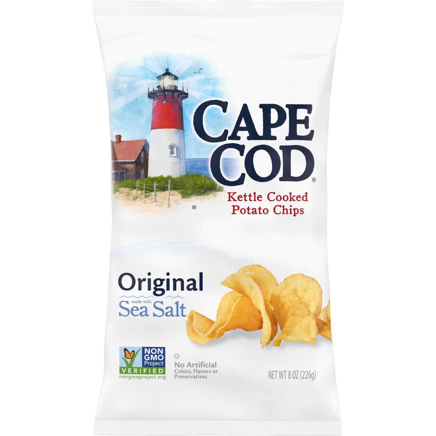 Cape Cod Potato Chips Original Kettle Cooked Chips, 8 Oz