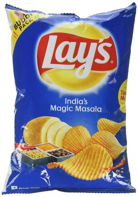 Lays Potato Chips - India&#39;s Magic Masala, 52 grams (1.83 oz) (Pack of 8) - India - Vegetarian