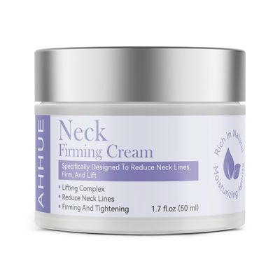 AHHUE Neck Firming Cream - Anti-Aging Tightening and Lifting for Sagging Skin with Hydrating Formula, Moisturizer Face Cream for women 1.7 oz-V1
