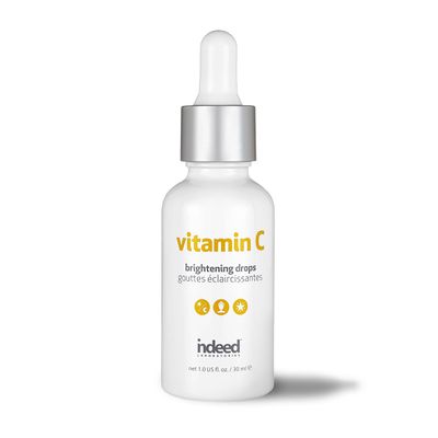 INDEED LABS Vitamin C Brightening Drops, Vitamin C Hyaluronic Acid Facial Serum, Anti Aging Serum Reduces Fine lines, Wrinkles, Hyperpigmentation Improve Skin s Barrier Elasticity