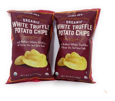 Trader Joe&#39;s Organic White Truffle Potato Chips with Italian Truffles and Sea Salt, 6 oz, Pack of 2