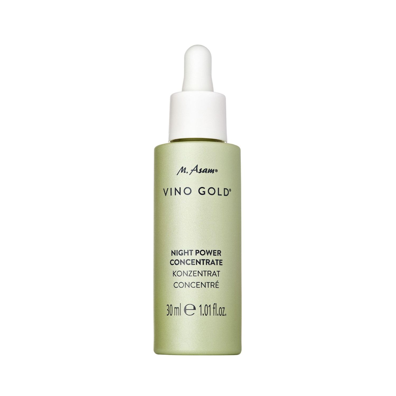 M. Asam VINO GOLD Power Night Concentrate (1.01 Fl Oz) - The Face Serum Supports The Skin Renewal Process Stimulates Regeneration Overnight, With Resveratrol Vitamin A, Vegan Facial Care