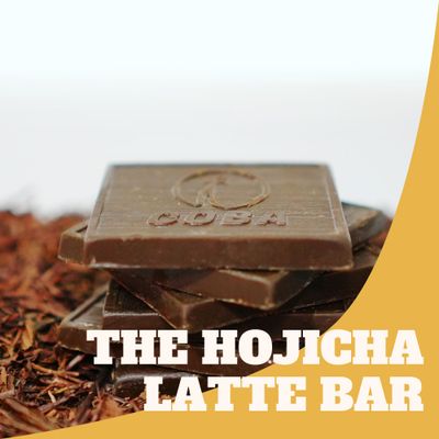 COBA Caffeinated Coffee Chocolate [1 Bar 1 Cup of Hojicha] - Energy Boost, Portable, All Natural Caffeine for Gym, Travel, Daily Use - Gluten Free, Non GMO (20 Pack, Hojicha)