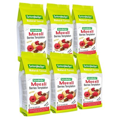 Seitenbacher Muesli 2 Berries Temptation, 16 Ounce (6-Pack)