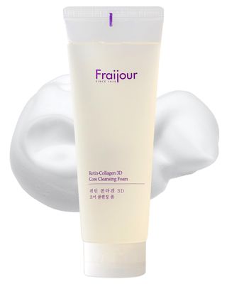 Fraijour Retin-Collagen 3D Core Cleansing Foam - Anti-Aging Gel Cleanser with Collagen, Ceramide Panthenol, Gently Removes Makeup, Deeply Hydrating, Low pH for Sensitive Skin, 8.45 fl.oz.