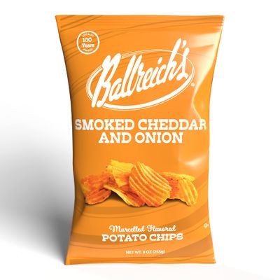 Ballreich Snack Food Company Potato Chips (9oz) (Smoked Cheddar Onion)