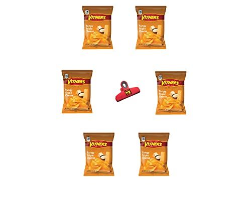 Munchie Box VITNER&#39;S Original Tangy Triple Cheese Potato Chips A Chicago Favorite 1.0 oz Bags (Pack of ( 6 ) 1.0 Oz Bags)