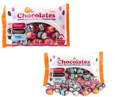 Easter Chocolate Creme Filled Eggs, Donut Flavored, 9 oz, 2 Pack, Jelly Brownie Coconut Assorted