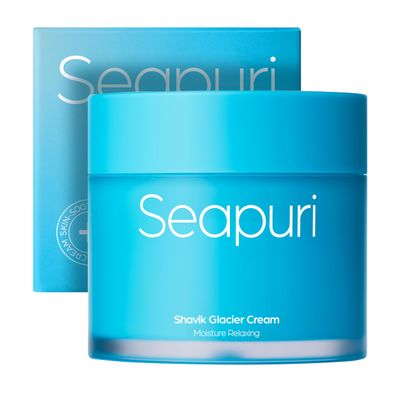 Seapuri Shavik Icelandic Glacier Soothing Cream Korean Face Moisturizer for Acne Prone Skin 5 Types of Hyaluronic Acid Instant Soothing Korean Skin Care for Dry Sensitive Skin