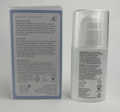 Green Cream Retinol, Level 6, High Potency, Airless Pump, Gel Formula