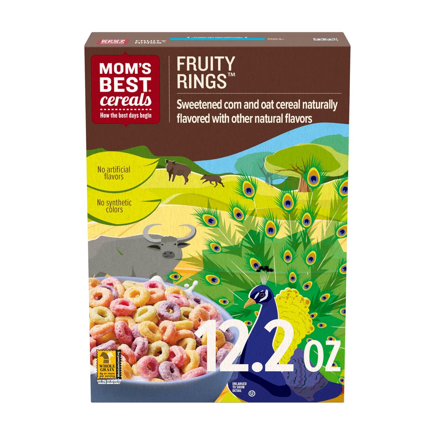 Mom&#39;s Best Fruity Rings Cereal, Kosher, 12.2 oz Box (Pack of 8)