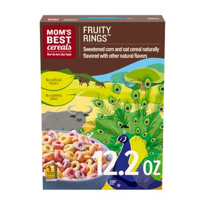 Mom&#39;s Best Fruity Rings Cereal, Kosher, 12.2 oz Box (Pack of 8)