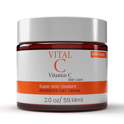 Advanced Vitamin C Face Moisturizer CreamLotion - Anti-Oxidant, Hydrating Day Night Cream to Reduce Wrinkles, Fine Lines, Dark Circles Dark Spots 2 Fl Oz