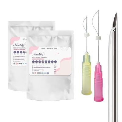 Newliky PCL Threads For Face Lift, Mono Threads Long-Lasting Skin Rejuvenation Wrinkle Removal Whole Body Lift Sharp Tips 29g25mm 20Pcs