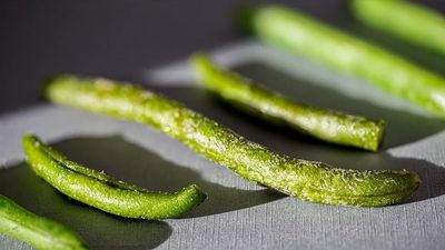 US Snacks - Green Bean Chips, Sea-Salted Dried Green Bean Vegetable Chips (2.2 Pound)