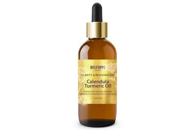 Belfiore Herbal Calendula Turmeric 100 Pure Natural Organic Oil, Healthy Skin, Collagen Boosting Anti Wrinkle, Vegan, 1 ounce