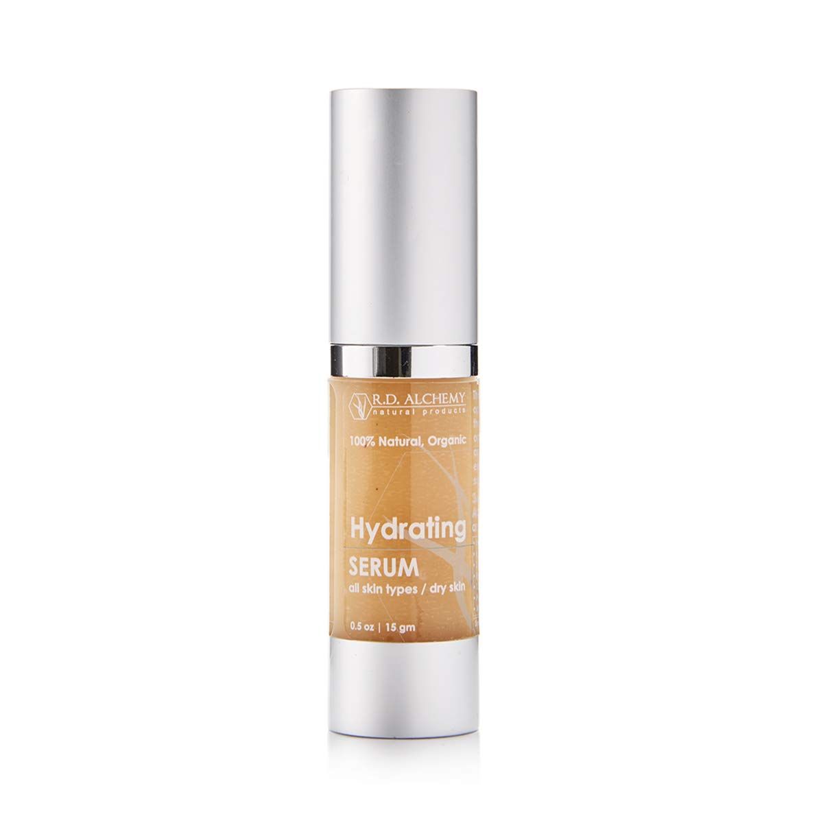 RD Alchemy - 100 Natural Organic Hyaluronic Acid Hydrating Serum for hydrating retaining moisture in dry sensitive skin using Natural Humectants. For use by Everyone including Professionals