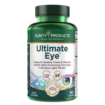 Ultimate Eye Support by Purity Products - 10 mg of Lutein wLutemax 2020, 100 mg of Alpha Lipoic Acid, 2 mg Zeaxanthin Eye Vitamins - Clinically Studied - Blue Light Wave Protection - 90 Capsules