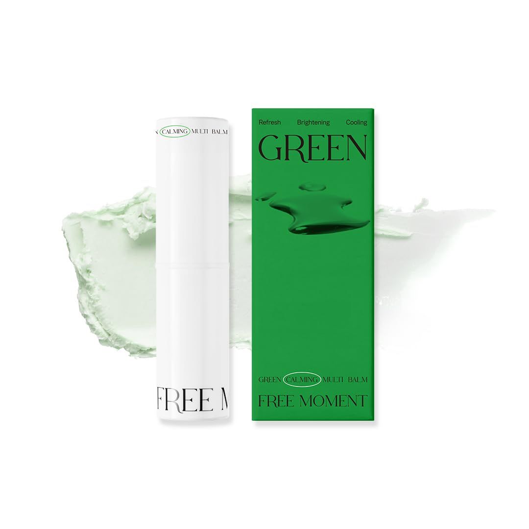 FREEMOMENT Green Calming Multi Balm - Nourishing Vegan Facial Multi Balm, Centella asiatica extract, Noni extract, Hyaluronic Acid, Overall skin brightening and Antiaging. Kbeauty skincare