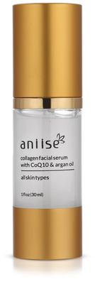 Aniise Anti-Aging Collagen Serum, Hyuralonic Acid, Vitamins C E, Coq10, Argan Oil