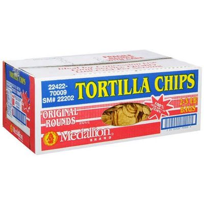 Medallion Tortilla Chips, 6 Pound